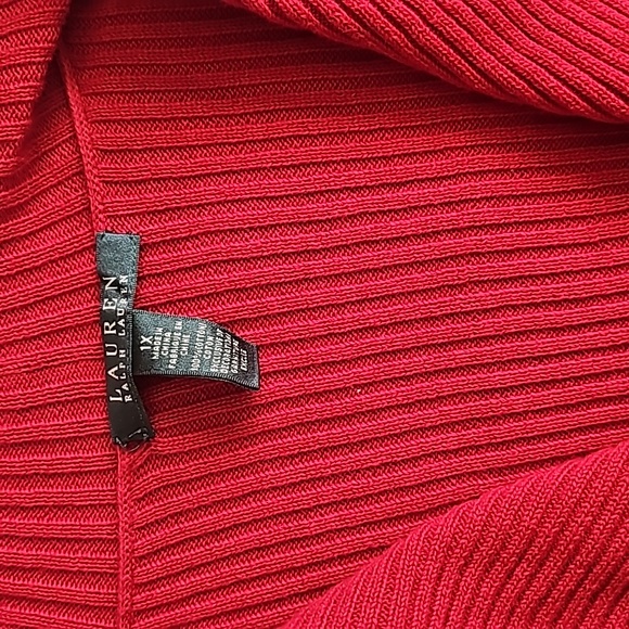 Lauren Ralph Lauren Sweater Wrap. Excellent Condition. RED SIZE 1X - Picture 2 of 4